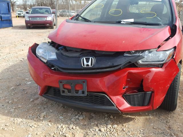 JHMGK5H53GX032687 - 2016 HONDA FIT LX RED photo 9