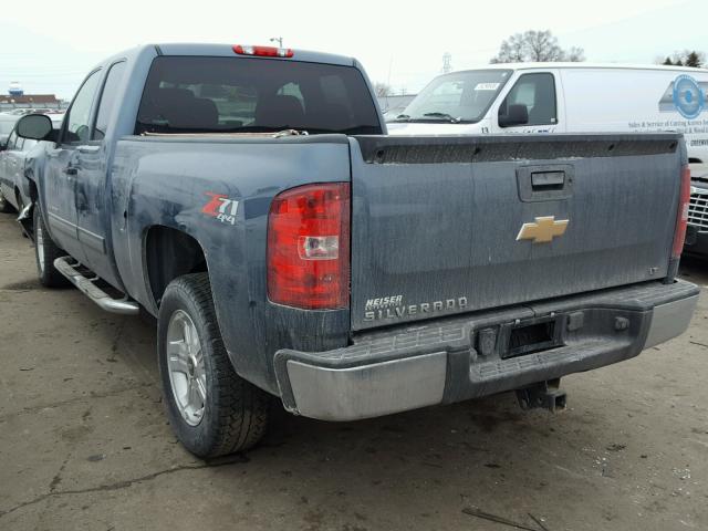 1GCRKSE72CZ343461 - 2012 CHEVROLET SILVERADO BLUE photo 3