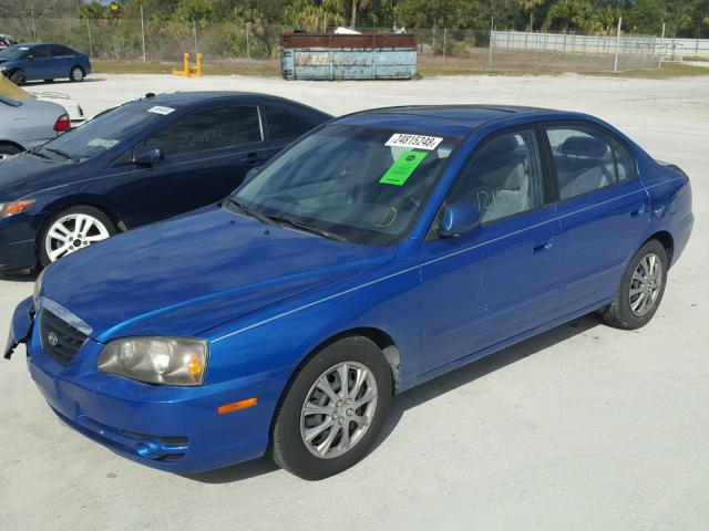 KMHDN46D36U225059 - 2006 HYUNDAI ELANTRA GL BLUE photo 2