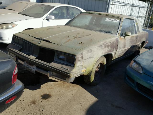 1G3AM47A9ER311976 - 1984 OLDSMOBILE CUTLASS SU BROWN photo 2