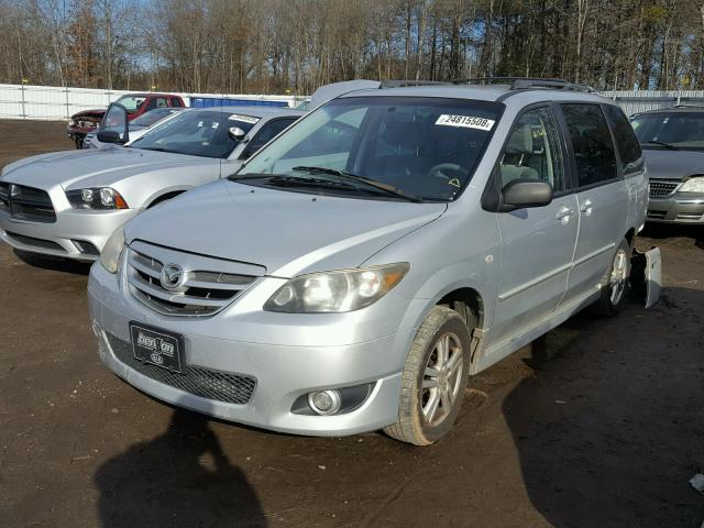 JM3LW28J740528829 - 2004 MAZDA MPV WAGON SILVER photo 2