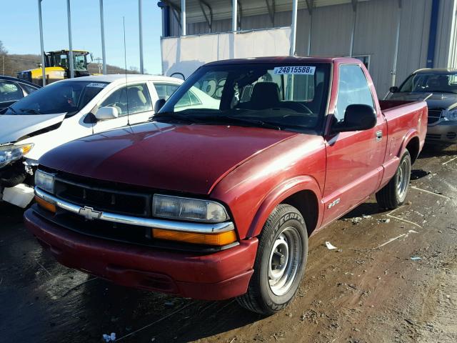 1GCCS1444WK214447 - 1998 CHEVROLET S TRUCK S1 MAROON photo 2