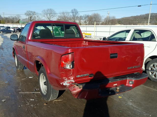 1GCCS1444WK214447 - 1998 CHEVROLET S TRUCK S1 MAROON photo 3