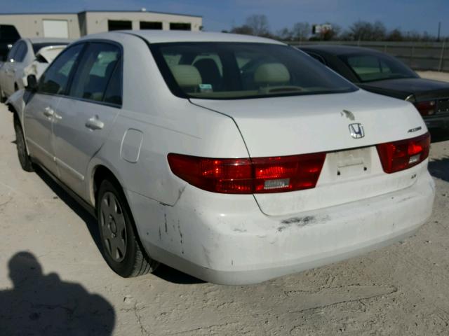 3HGCM56465G712509 - 2005 HONDA ACCORD LX WHITE photo 3