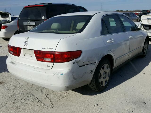 3HGCM56465G712509 - 2005 HONDA ACCORD LX WHITE photo 4