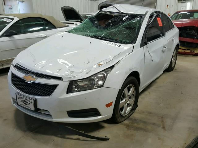 1G1PF5SC0C7116448 - 2012 CHEVROLET CRUZE LT WHITE photo 2