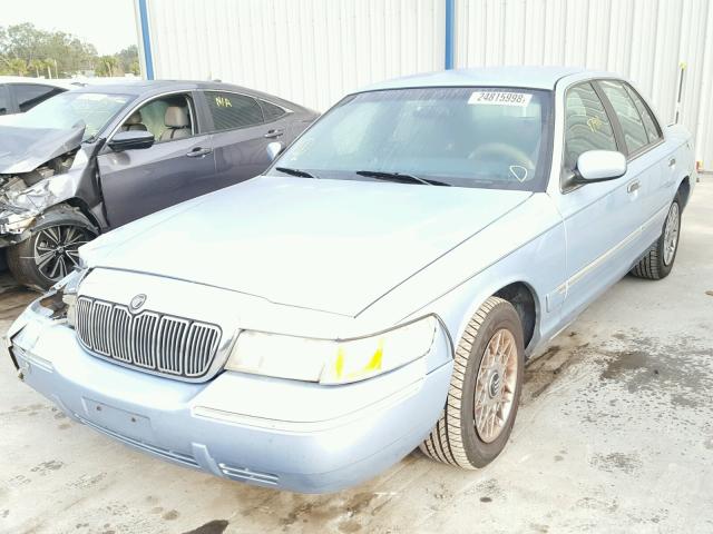 2MEFM74W6YX745465 - 2000 MERCURY GRAND MARQ BLUE photo 2