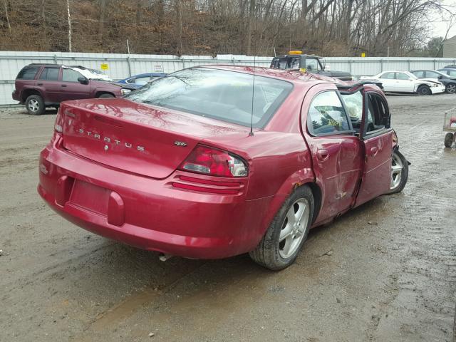 1B3EL46X96N196333 - 2006 DODGE STRATUS SX RED photo 4