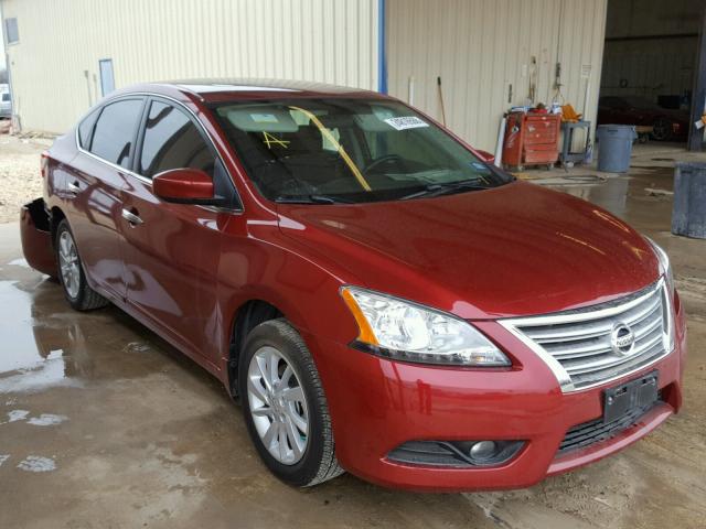 3N1AB7AP1FY252828 - 2015 NISSAN SENTRA S MAROON photo 1