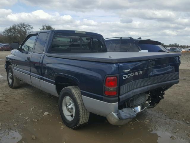 1B7HC13Y11J210555 - 2001 DODGE RAM 1500 BLUE photo 3