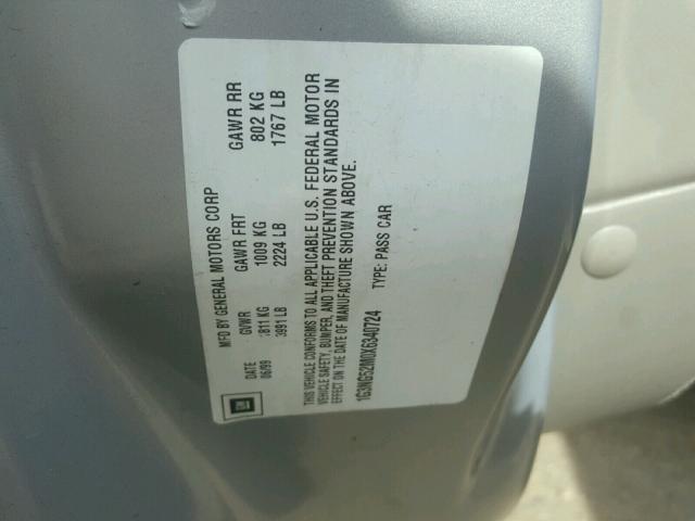 1G3NG52M0X6340724 - 1999 OLDSMOBILE CUTLASS GL 灰色 照片 10