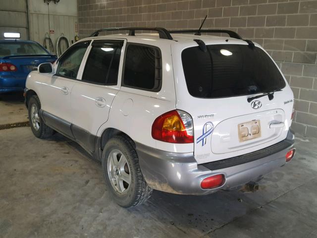 KM8SB12B74U812123 - 2004 HYUNDAI SANTA FE G WHITE photo 3