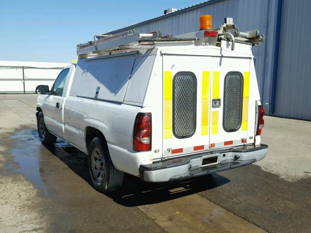 1GCEC14X67Z146709 - 2007 CHEVROLET SILVERADO WHITE photo 3