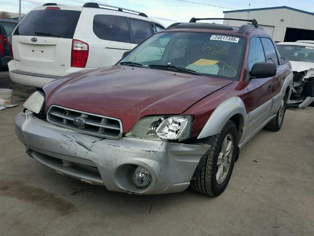 4S4BT62C337110736 - 2003 SUBARU BAJA SPORT RED photo 2