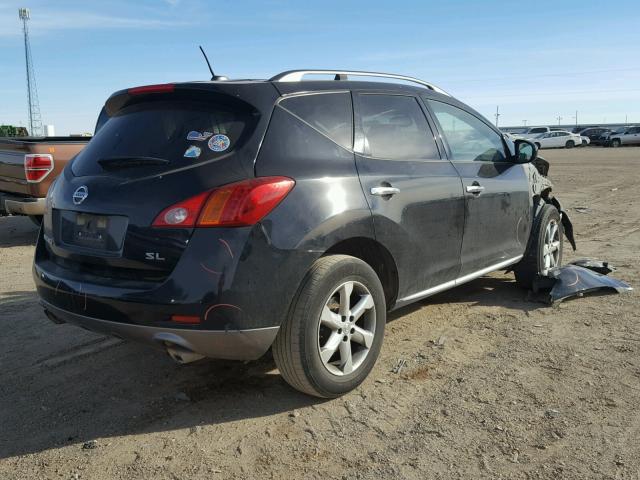 JN8AZ1MU6AW015196 - 2010 NISSAN MURANO S BLACK photo 4