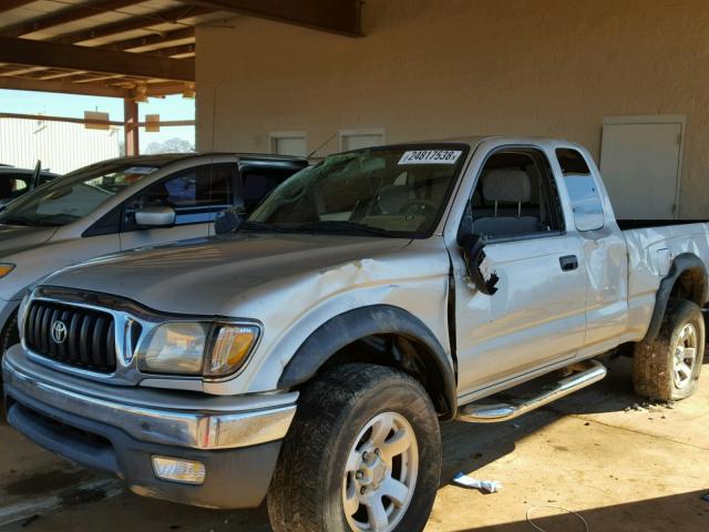 5TESN92NX4Z344495 - 2004 TOYOTA TACOMA XTR SILVER photo 2