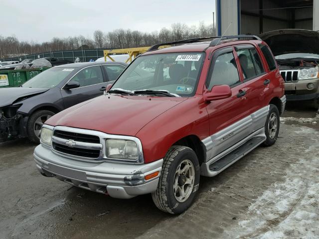 2CNBJ634116949472 - 2001 CHEVROLET TRACKER LT RED photo 2