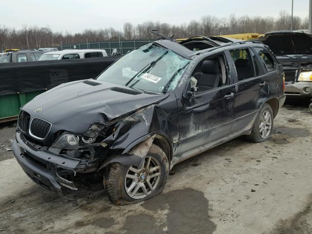 5UXFA13574LU42703 - 2004 BMW X5 3.0I BLACK photo 2