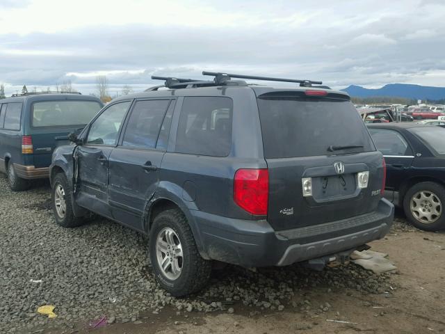 2HKYF18603H593737 - 2003 HONDA PILOT EXL GRAY photo 3