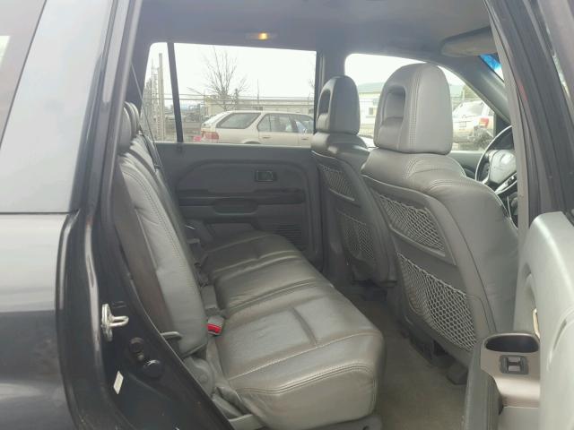 2HKYF18603H593737 - 2003 HONDA PILOT EXL GRAY photo 6