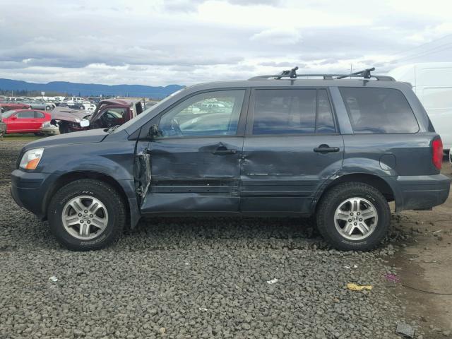 2HKYF18603H593737 - 2003 HONDA PILOT EXL GRAY photo 9