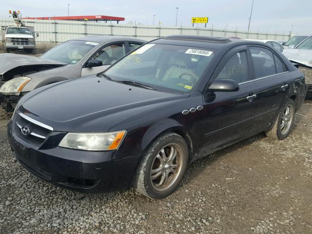 5NPEU46F87H186056 - 2007 HYUNDAI SONATA SE BLACK photo 2