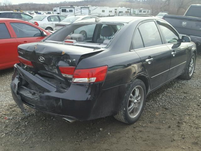 5NPEU46F87H186056 - 2007 HYUNDAI SONATA SE BLACK photo 4