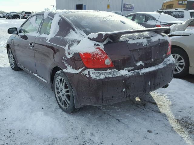 JTKDE177850031928 - 2005 TOYOTA SCION TC 栗色 照片 3
