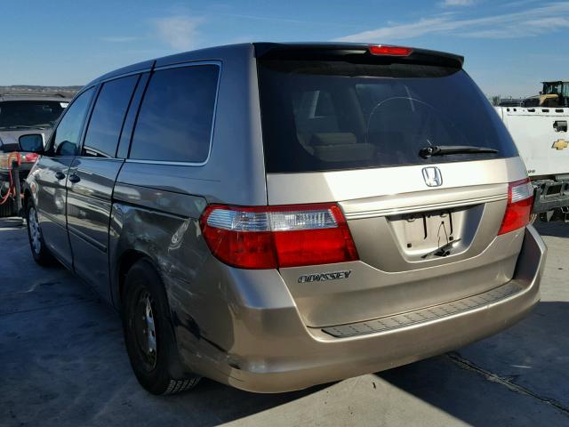 5FNRL38237B051459 - 2007 HONDA ODYSSEY LX GOLD photo 3