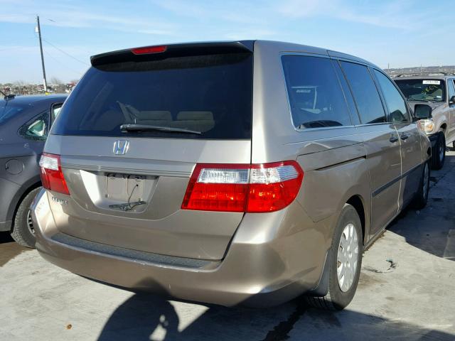 5FNRL38237B051459 - 2007 HONDA ODYSSEY LX GOLD photo 4