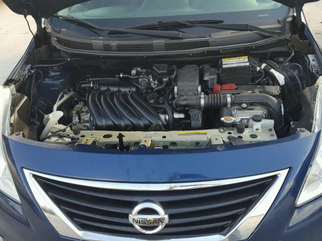 3N1CN7AP5EL822163 - 2014 NISSAN VERSA S BLUE photo 7