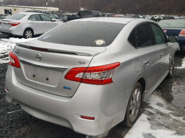 3N1AB7AP7EY337025 - 2014 NISSAN SENTRA S SILVER photo 4