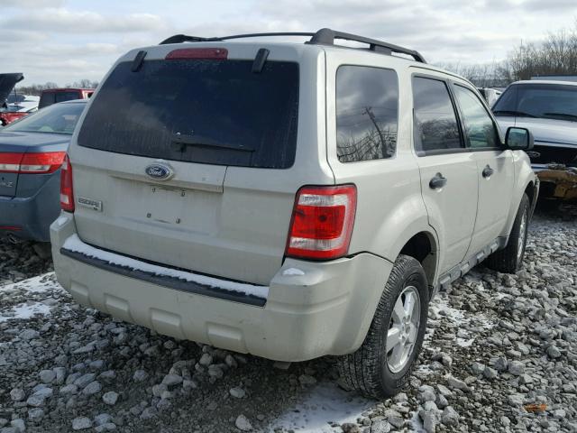 1FMCU03719KB71511 - 2009 FORD ESCAPE XLT TAN photo 4