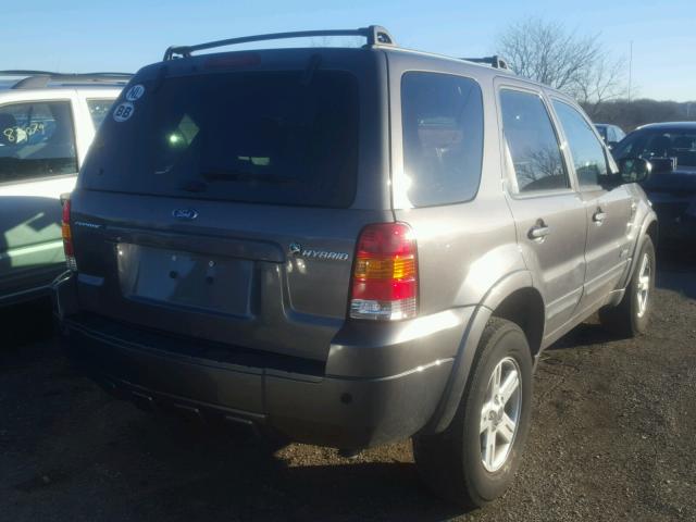 1FMCU96H06KC00291 - 2006 FORD ESCAPE HEV GRAY photo 4