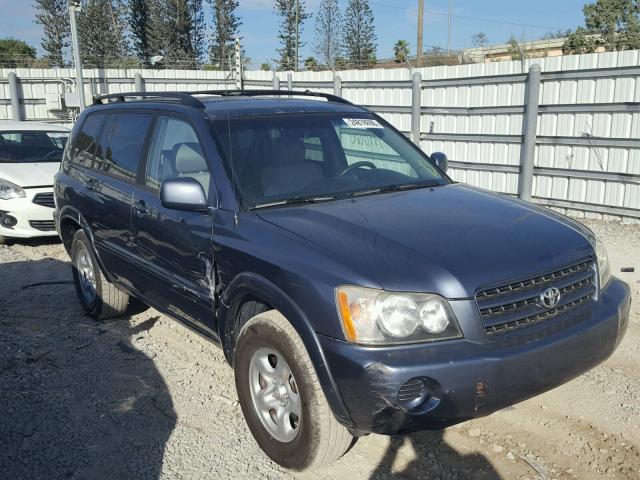 JTEGD21A820042730 - 2002 TOYOTA HIGHLANDER BLUE photo 1