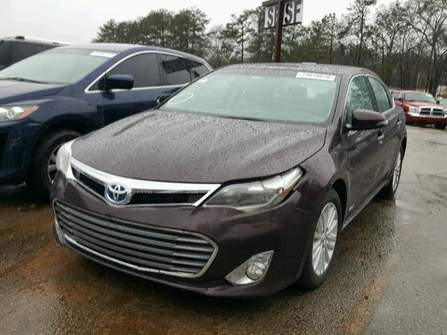 4T1BD1EB1EU035610 - 2014 TOYOTA AVALON HYB PURPLE photo 2