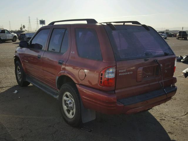 4S2CK58W6Y4318338 - 2000 ISUZU RODEO S RED photo 3