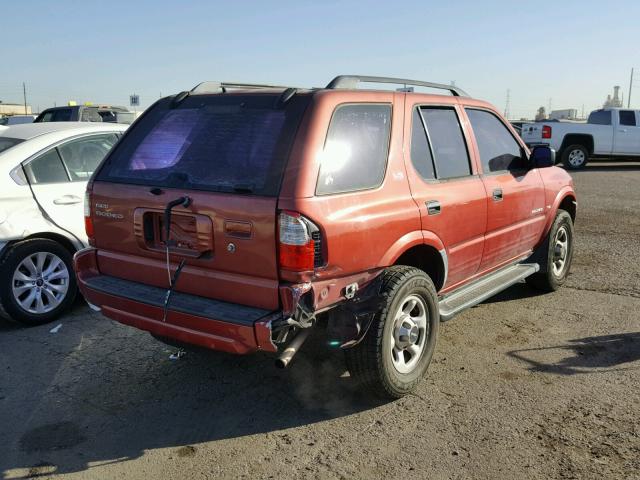 4S2CK58W6Y4318338 - 2000 ISUZU RODEO S RED photo 4