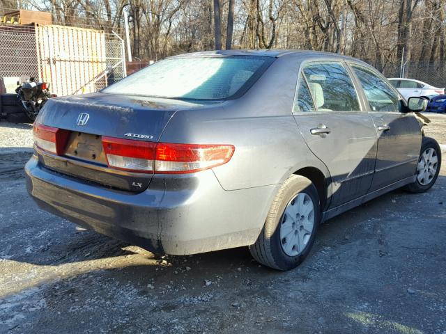 1HGCM56304A040807 - 2004 HONDA ACCORD LX GRAY photo 4