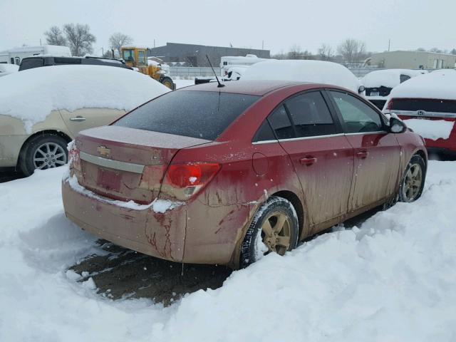 1G1PE5S96B7190799 - 2011 CHEVROLET CRUZE LT RED photo 4