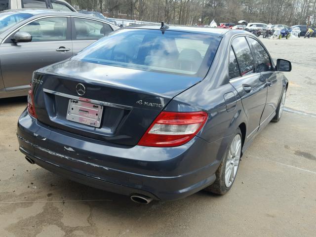 WDDGF81XX8F064293 - 2008 MERCEDES-BENZ C 300 4MAT GRAY photo 4