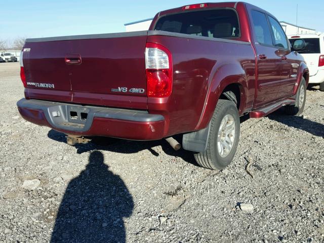 5TBDT48155S492633 - 2005 TOYOTA TUNDRA DOU MAROON photo 4