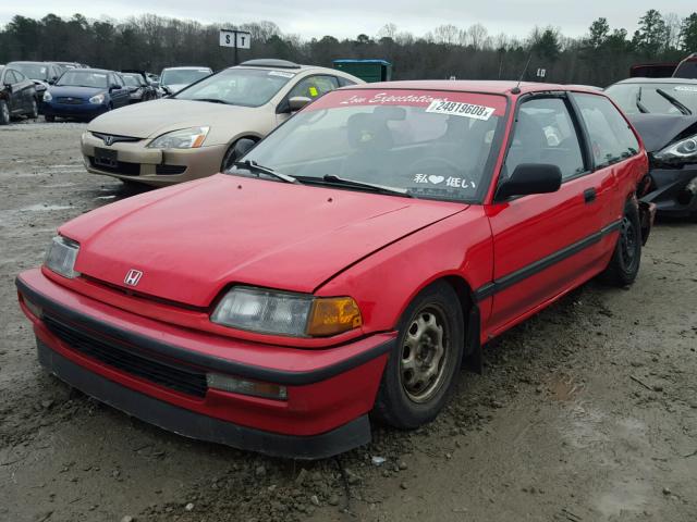 2HGED634XKH527216 - 1989 HONDA CIVIC RED photo 2