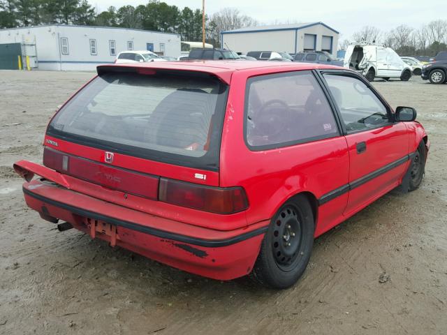 2HGED634XKH527216 - 1989 HONDA CIVIC RED photo 4