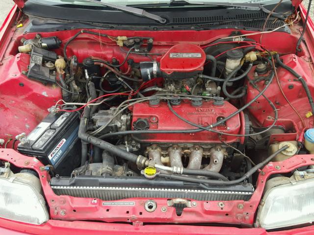 2HGED634XKH527216 - 1989 HONDA CIVIC RED photo 7