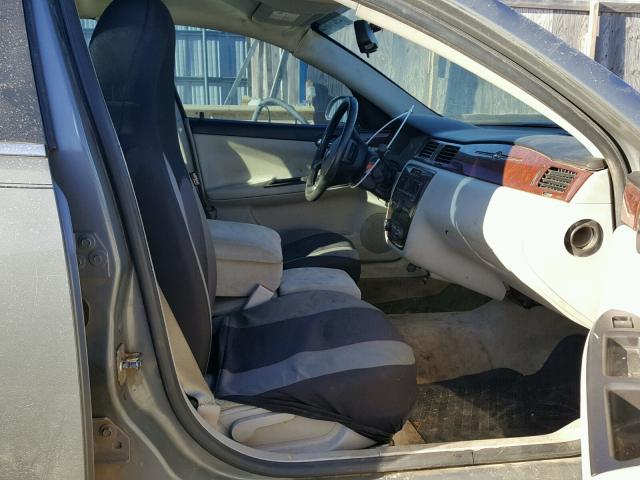 2G1WC583389250937 - 2008 CHEVROLET IMPALA LT GRAY photo 5