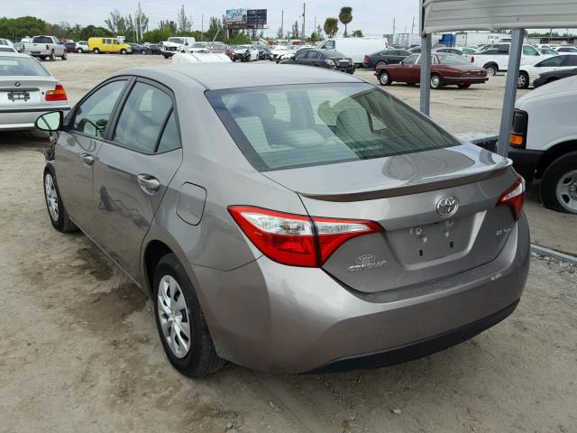 2T1BPRHE4FC312040 - 2015 TOYOTA COROLLA EC 棕色 照片 3