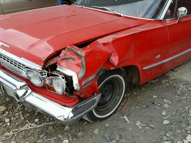 31839A192238 - 1963 CHEVROLET IMPALA RED photo 9