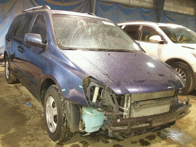 KNDMB233396272825 - 2009 KIA SEDONA EX BLUE photo 1