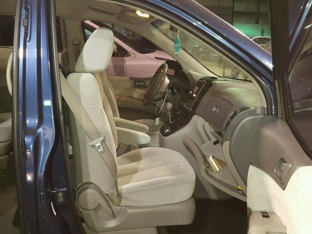 KNDMB233396272825 - 2009 KIA SEDONA EX BLUE photo 5